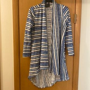 Sunday in Brooklyn Anthropologie Striped Long Open Front Cardigan Medium